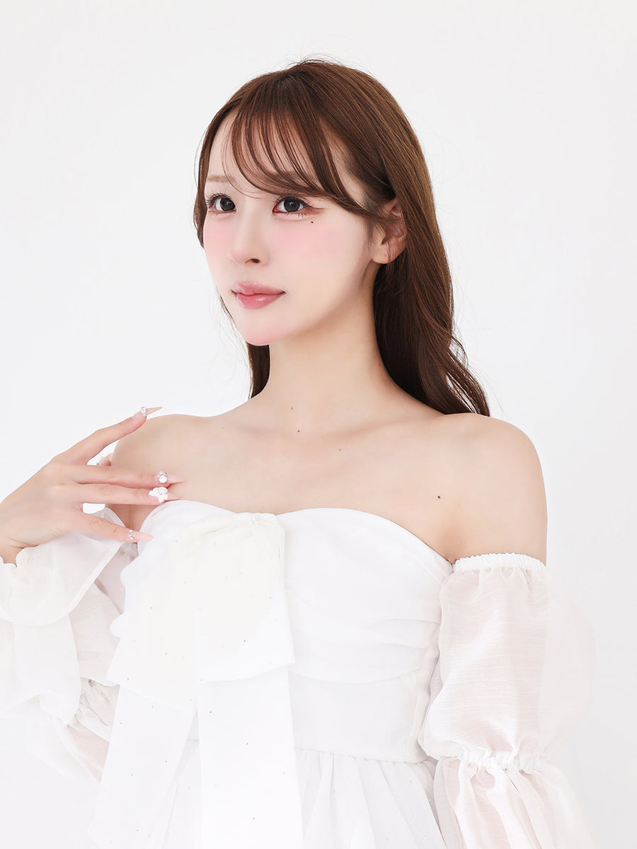 モデル：156cm（着用サイズ：FREE　着用カラー：WHT）