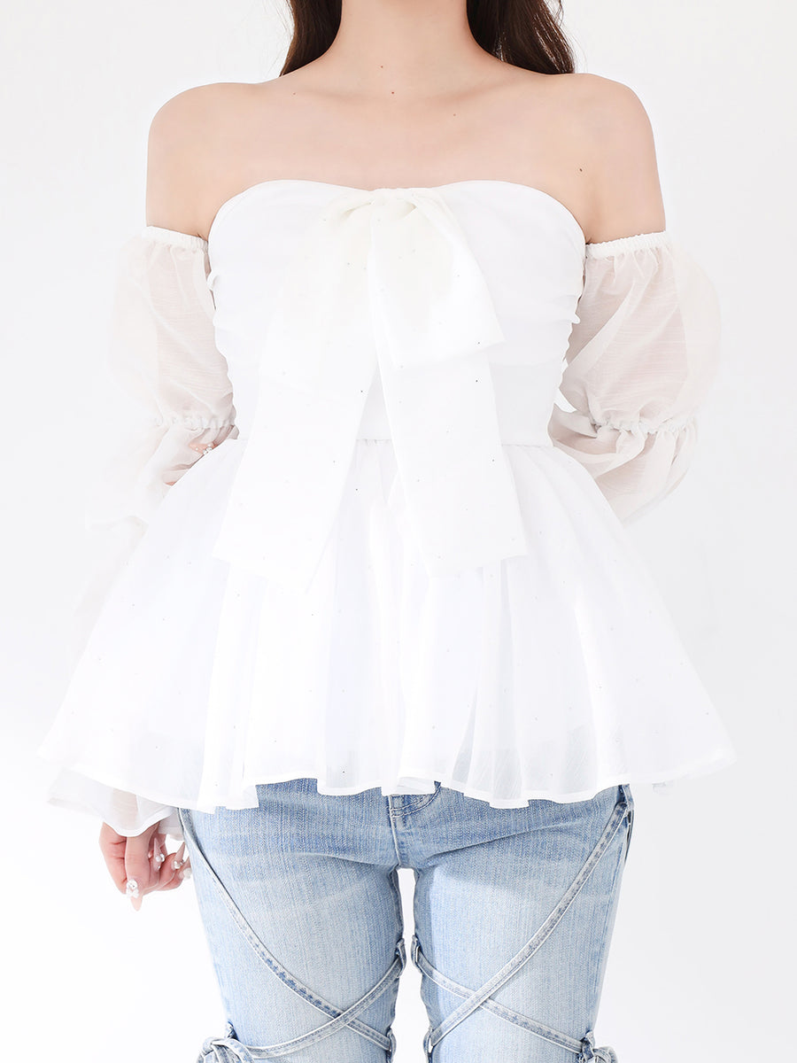 モデル：156cm（着用サイズ：FREE　着用カラー：WHT）