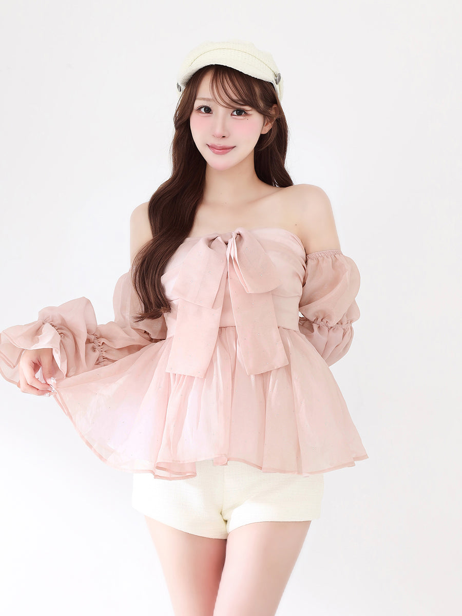 モデル：156cm（着用サイズ：FREE　着用カラー：PNK）