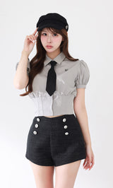 モデル：156cm（着用サイズ：FREE　着用カラー：GRY）