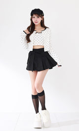 モデル：156cm（着用サイズ：S　着用カラー：BLK）
