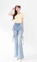 モデル：156cm（着用サイズ：FREE　着用カラー：YEL）