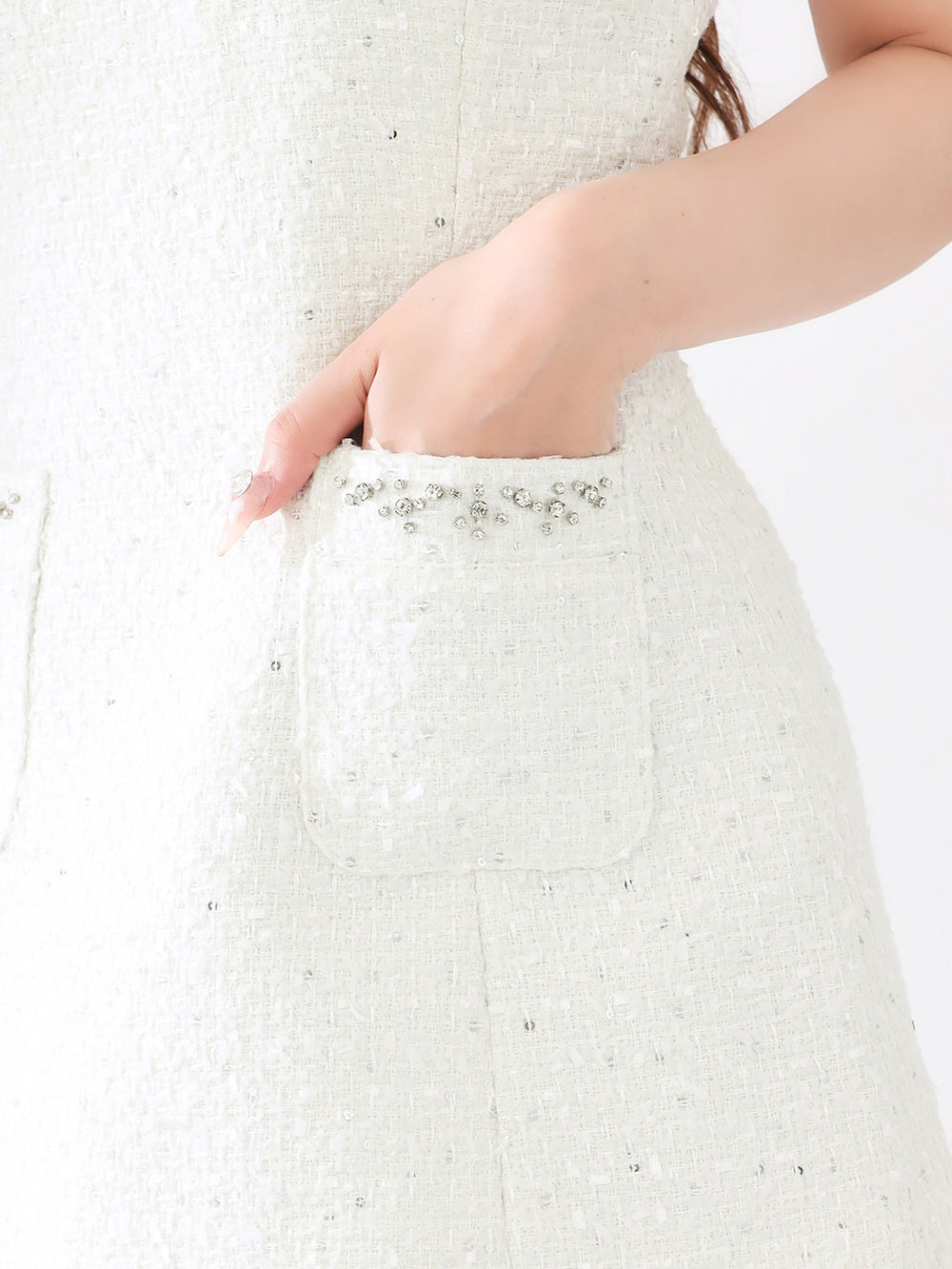 モデル：156cm（着用サイズ：FREE　着用カラー：WHT）