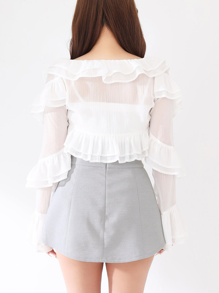 モデル：156cm（着用サイズ：FREE　着用カラー：WHT）