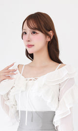 モデル：156cm（着用サイズ：FREE　着用カラー：WHT）