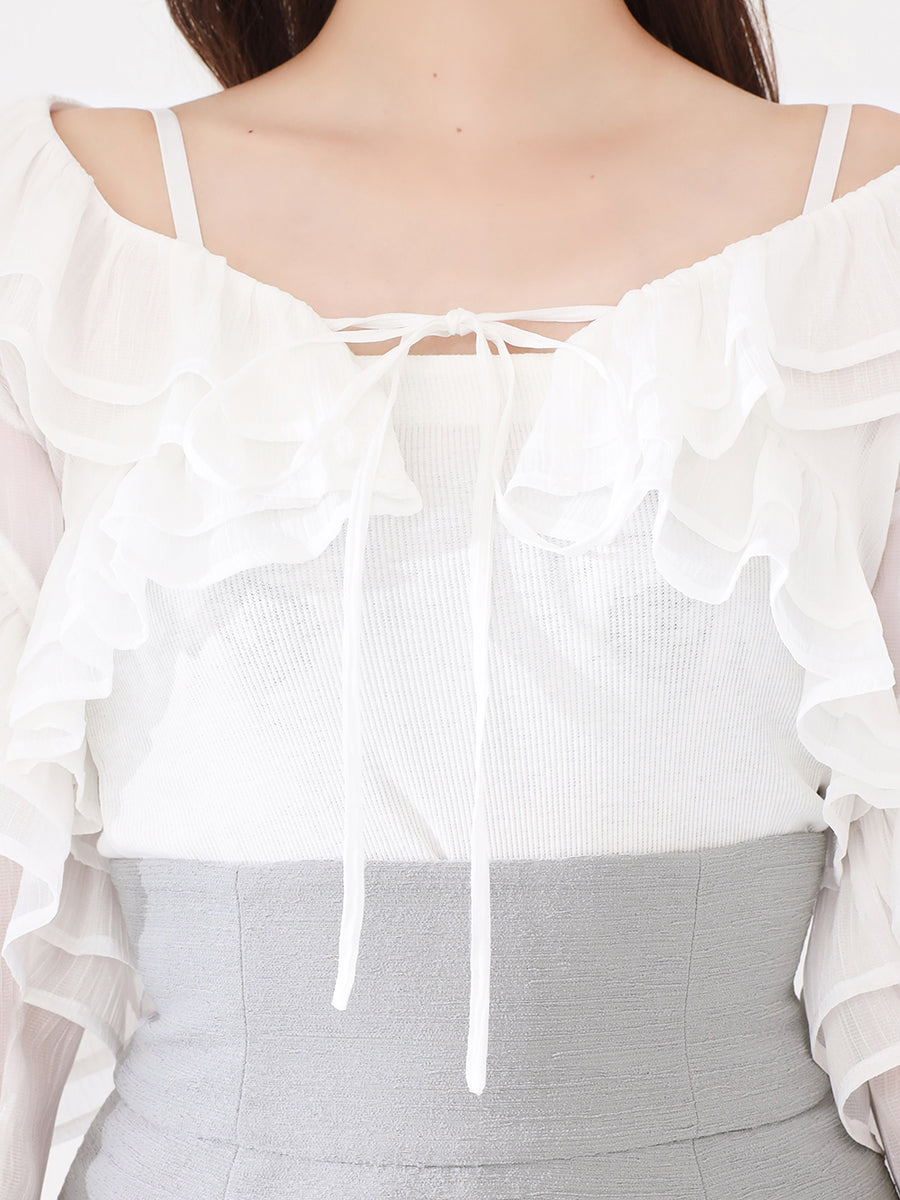 モデル：156cm（着用サイズ：FREE　着用カラー：WHT）