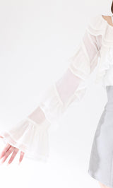モデル：156cm（着用サイズ：FREE　着用カラー：WHT）
