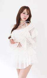 モデル：156cm（着用サイズ：FREE　着用カラー：WHT）