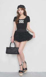 モデル：156cm（着用サイズ：FREE　着用カラー：BLK）