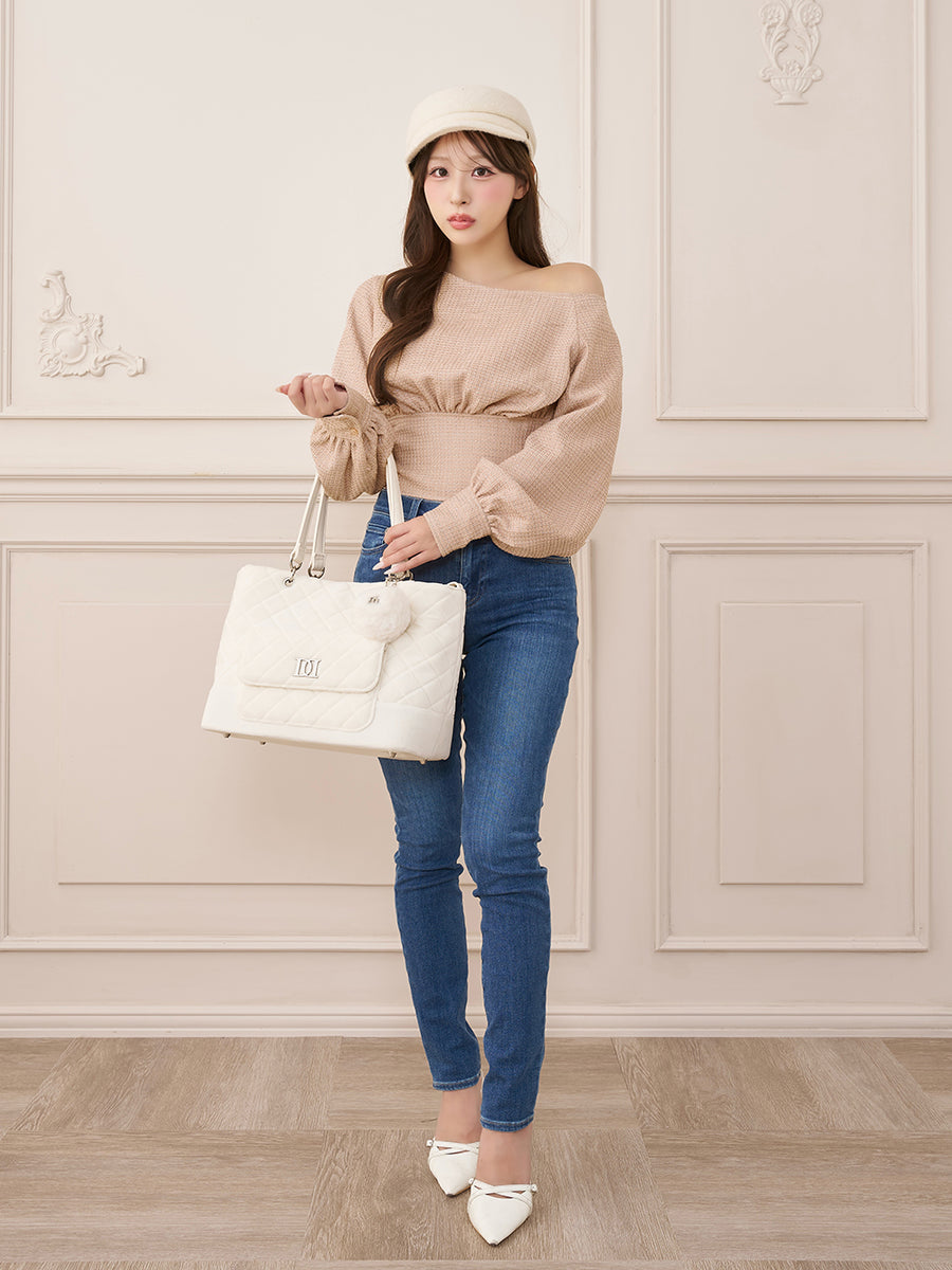 モデル：156cm（着用サイズ：FREE　着用カラー：P-BEG）