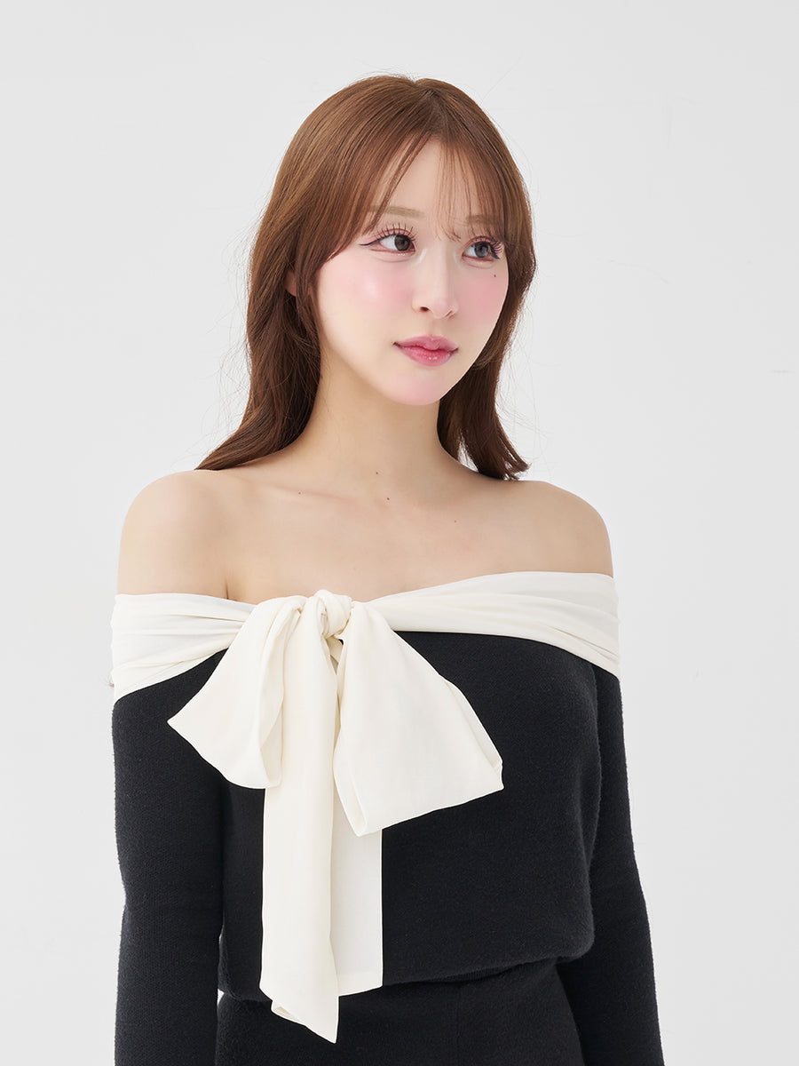 モデル：156cm（着用サイズ：FREE　着用カラー：BLK）