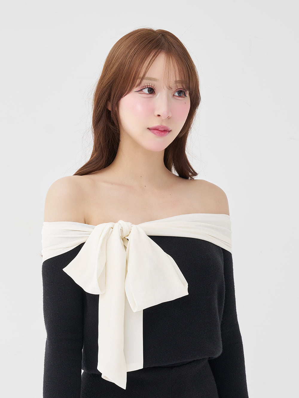 シフォンドッキングコンパクトニットコンビネゾン