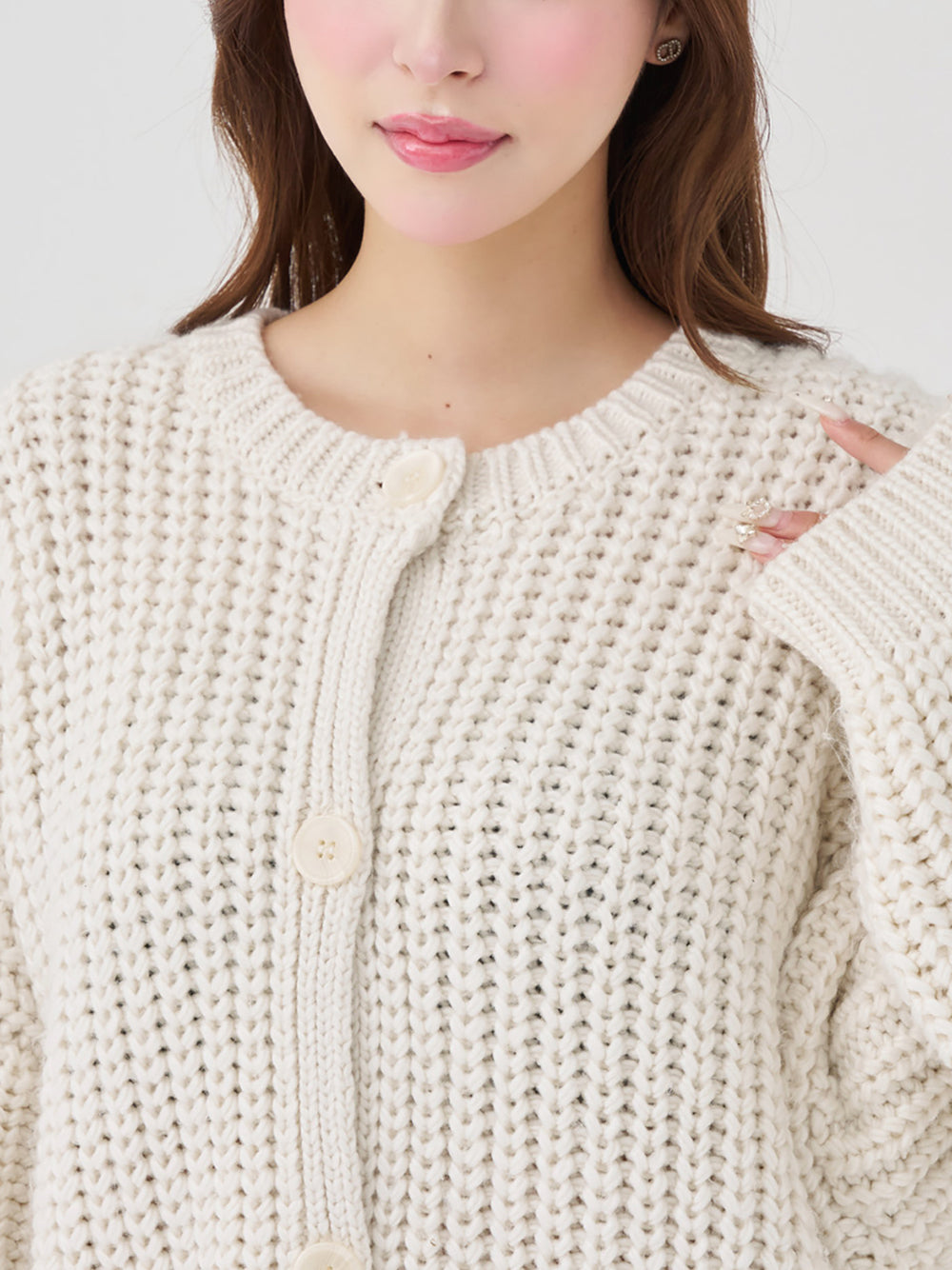 ロービングカラーニットカーディガン