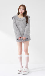 モデル：156cm（着用サイズ：FREE　着用カラー：GRY）
