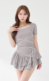 モデル：156cm（着用サイズ：FREE　着用カラー：GRY）