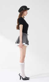 モデル：156cm（着用サイズ：FREE　着用カラー：BLK）