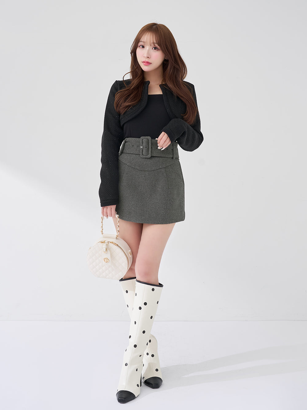 Darich シェイプラインベルトミニスカート black シェイプラインベルトミニスカート – Darich
