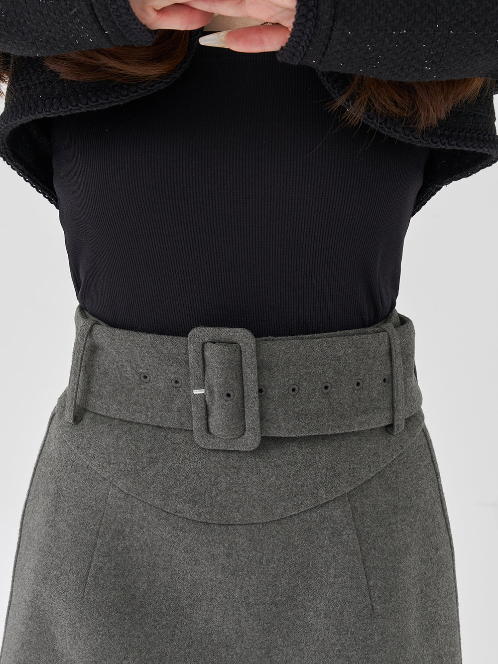 モデル：156cm（着用サイズ：FREE　着用カラー：GRY）