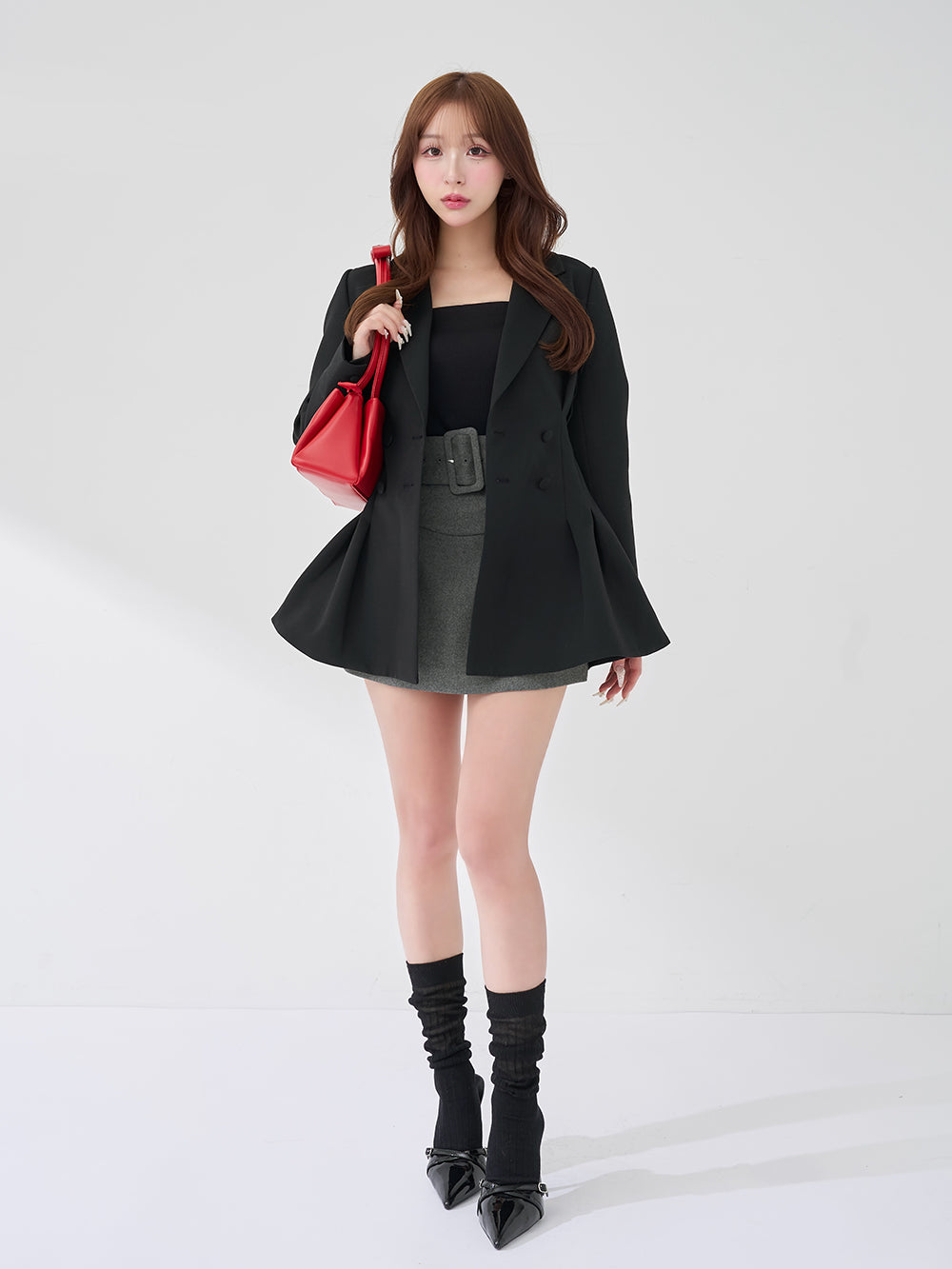 モデル：156cm（着用サイズ：FREE　着用カラー：GRY）