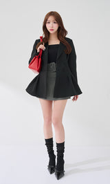 モデル：156cm（着用サイズ：FREE　着用カラー：BLK）