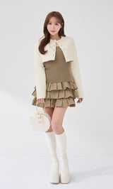 モデル：156cm（着用サイズ：FREE　着用カラー：IVO）