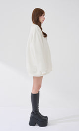 モデル：156cm（着用サイズ：FREE　着用カラー：WHT）