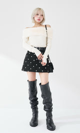 モデル：155cm（着用サイズ：FREE　着用カラー：WHT）