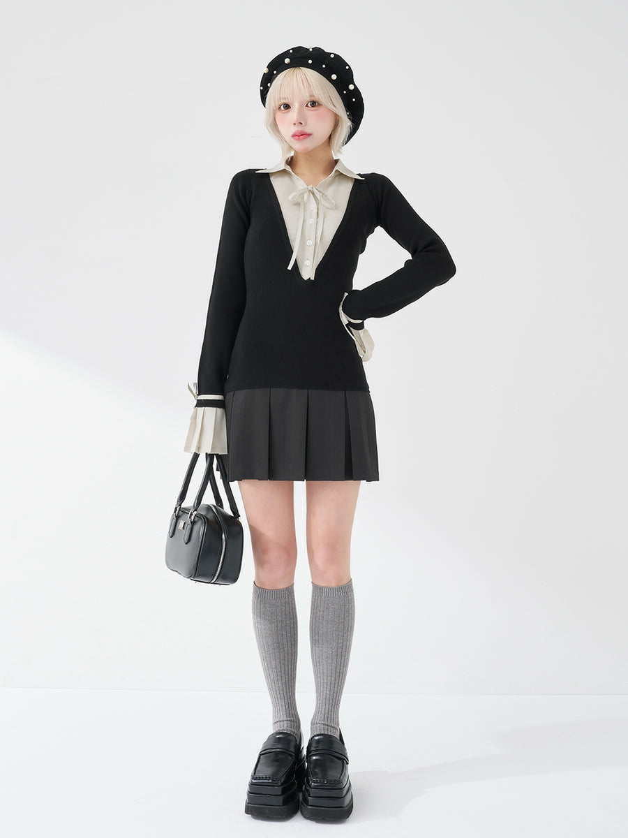 モデル：155cm（着用サイズ：FREE　着用カラー：BLK）