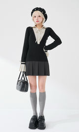 モデル：155cm（着用サイズ：FREE　着用カラー：BLK）