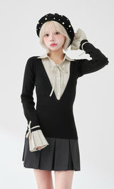 モデル：155cm（着用サイズ：FREE　着用カラー：BLK）