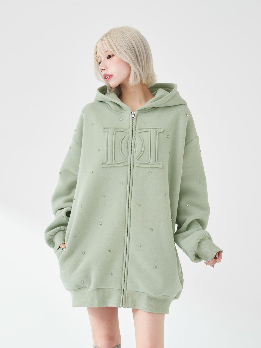 DDロゴビジュージップパーカー - mnt