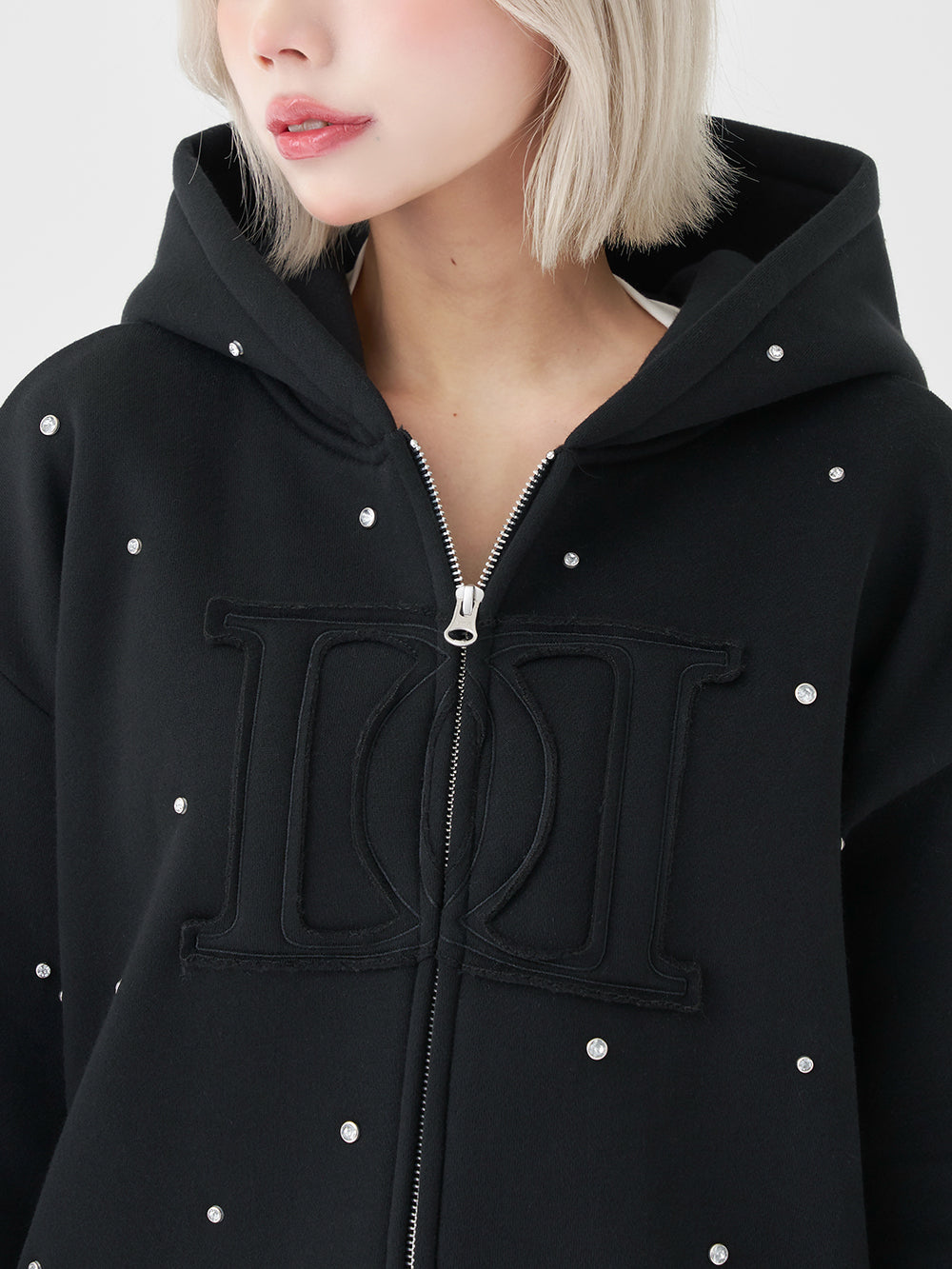 24時間以内発送⭕ darich DDロゴビジュージップパーカー 黒 ダーリッチ Darich DDロゴビジュージップパーカー （ブラック