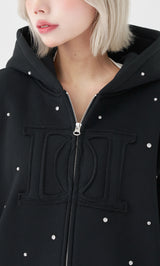 モデル：155cm（着用サイズ：FREE　着用カラー：BLK）