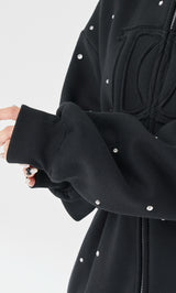 モデル：155cm（着用サイズ：FREE　着用カラー：BLK）