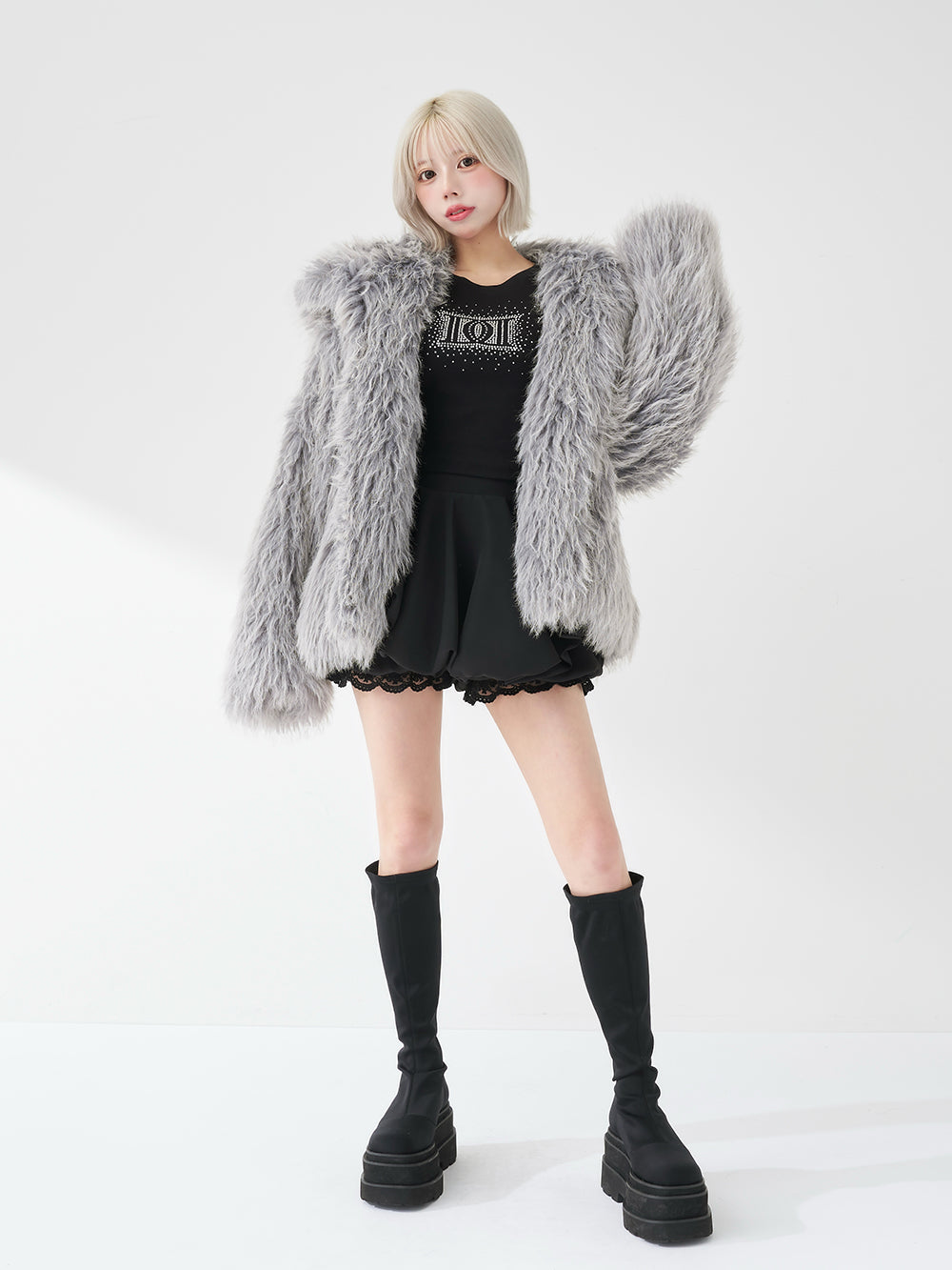 シャイニーDDロゴコンパクトロングTシャツ