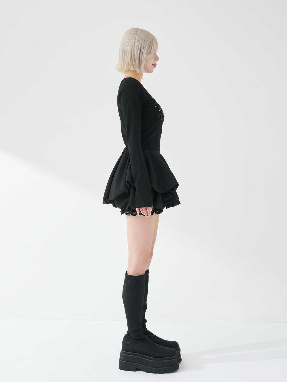 シャイニーDDロゴコンパクトロングTシャツ