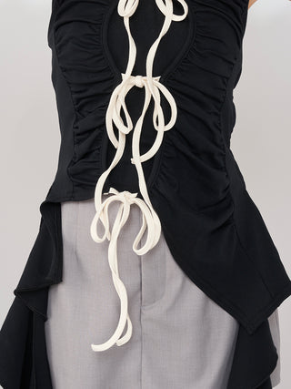 モデル：155cm（着用サイズ：FREE　着用カラー：BLK）