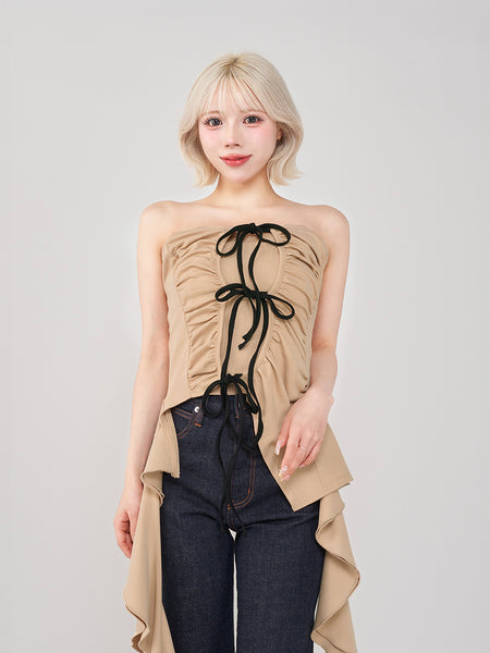 Cascade Frill Bandeau Top