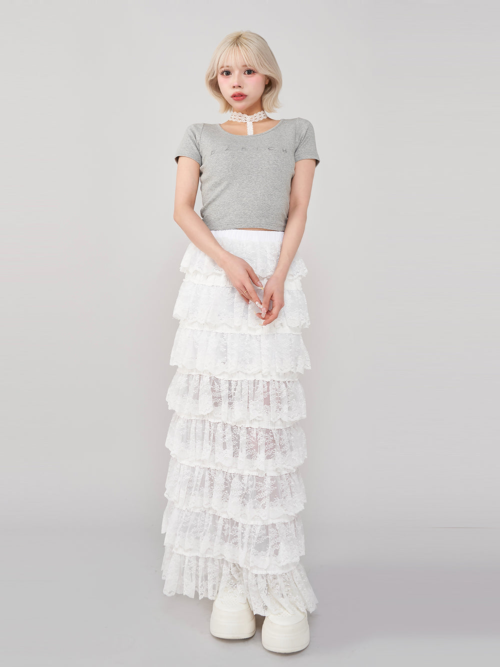 モデル：155cm（着用サイズ：FREE　着用カラー：GRY）