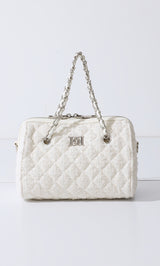[Novelty] Quilted Tweed Mini Boston Bag