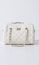 [Novelty] Quilted Tweed Mini Boston Bag