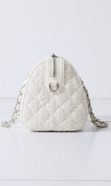 [Novelty] Quilted Tweed Mini Boston Bag