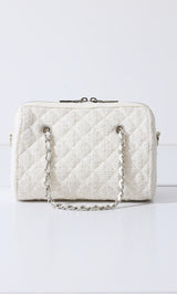 [Novelty] Quilted Tweed Mini Boston Bag
