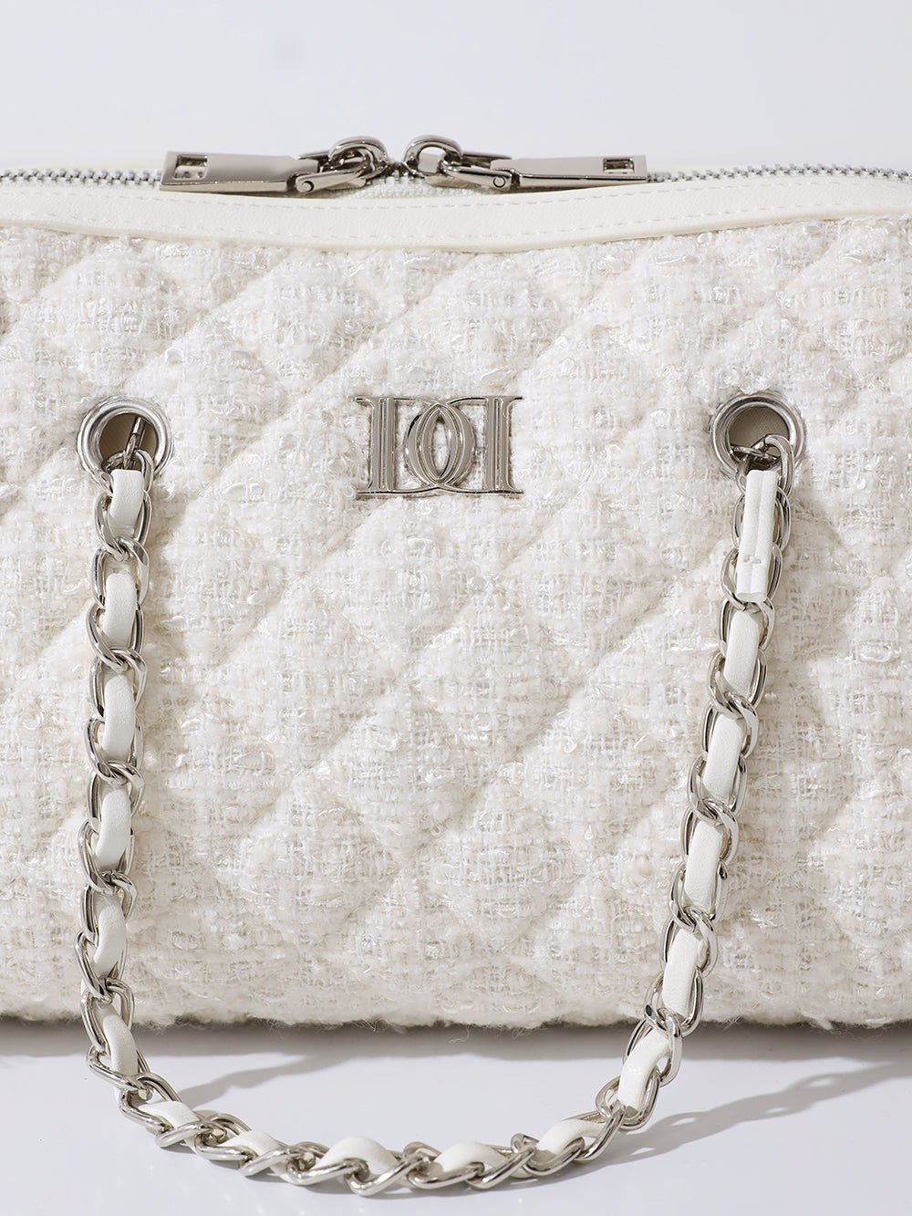 [Novelty] Quilted Tweed Mini Boston Bag