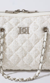 [Novelty] Quilted Tweed Mini Boston Bag