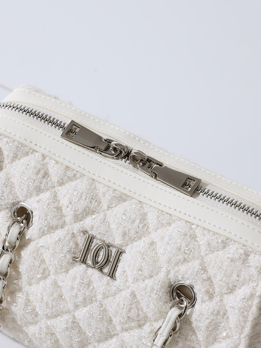 [Novelty] Quilted Tweed Mini Boston Bag