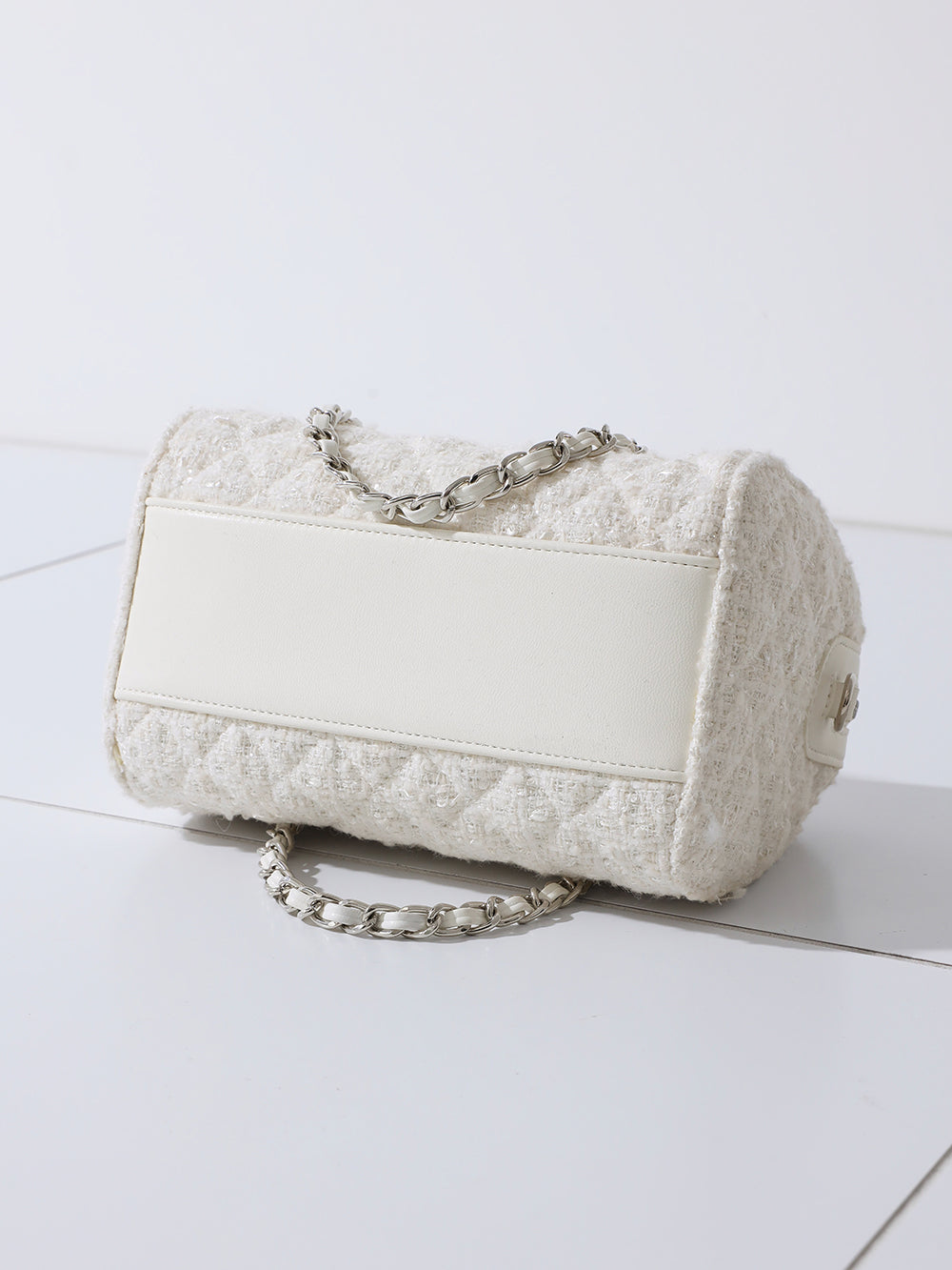 [Novelty] Quilted Tweed Mini Boston Bag