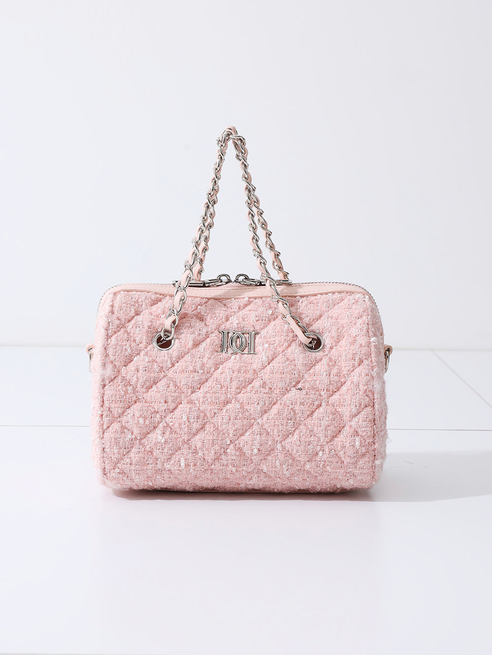 [Novelty] Quilted Tweed Mini Boston Bag
