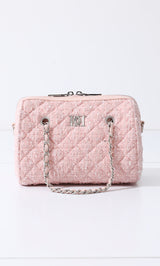 [Novelty] Quilted Tweed Mini Boston Bag