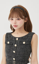 サマーツイードボリュームチュールミニワンピース – Darich